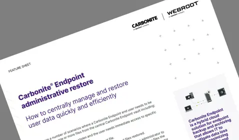 Carbonite Endpoint Protection administrative restore