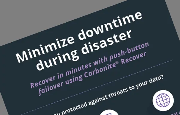 Minimize downtime during disasters