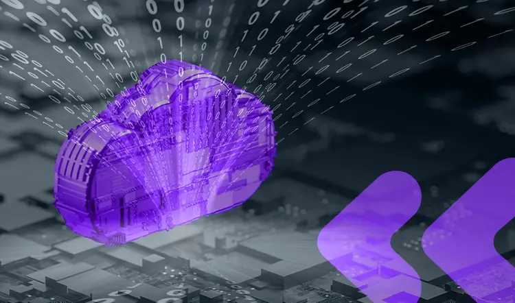 Color illustration of digital cloud.