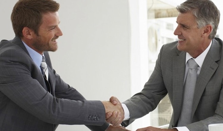men shaking hands
