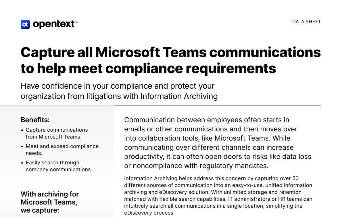 Capture all Microsoft Teams communications to help meet compliance requirements