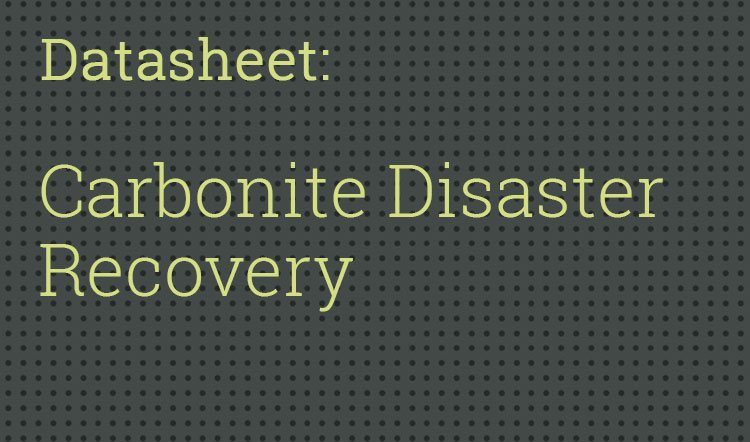 Carbonite Disaster Recovery datasheet