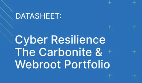 Cyber Resilience - the Carbonite Webroot portfolio