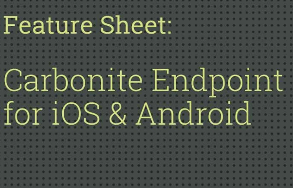 Carbonite Endpoint for iOS and Android datasheet