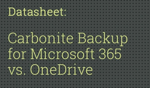 Carbonite Backup for Microsoft 365 vs. Microsoft OneDrive