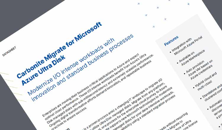 Carbonite Migrate for Azure Ultra Disk datasheet