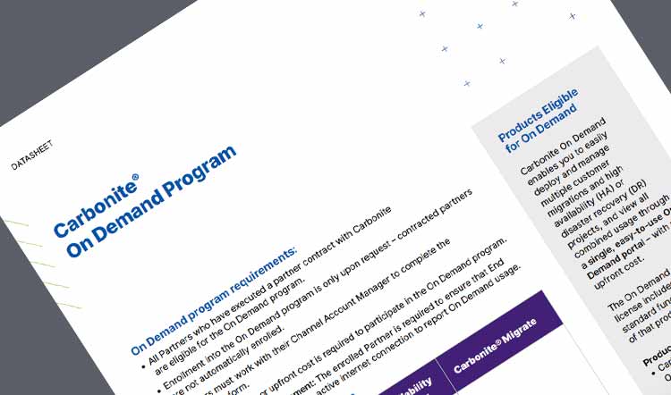 Carbonite On Demand Program | Datasheet