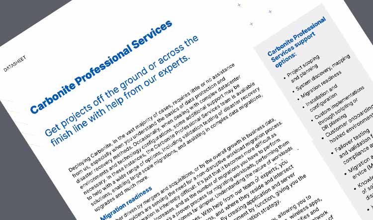 Carbonite Professional Services | Datasheet