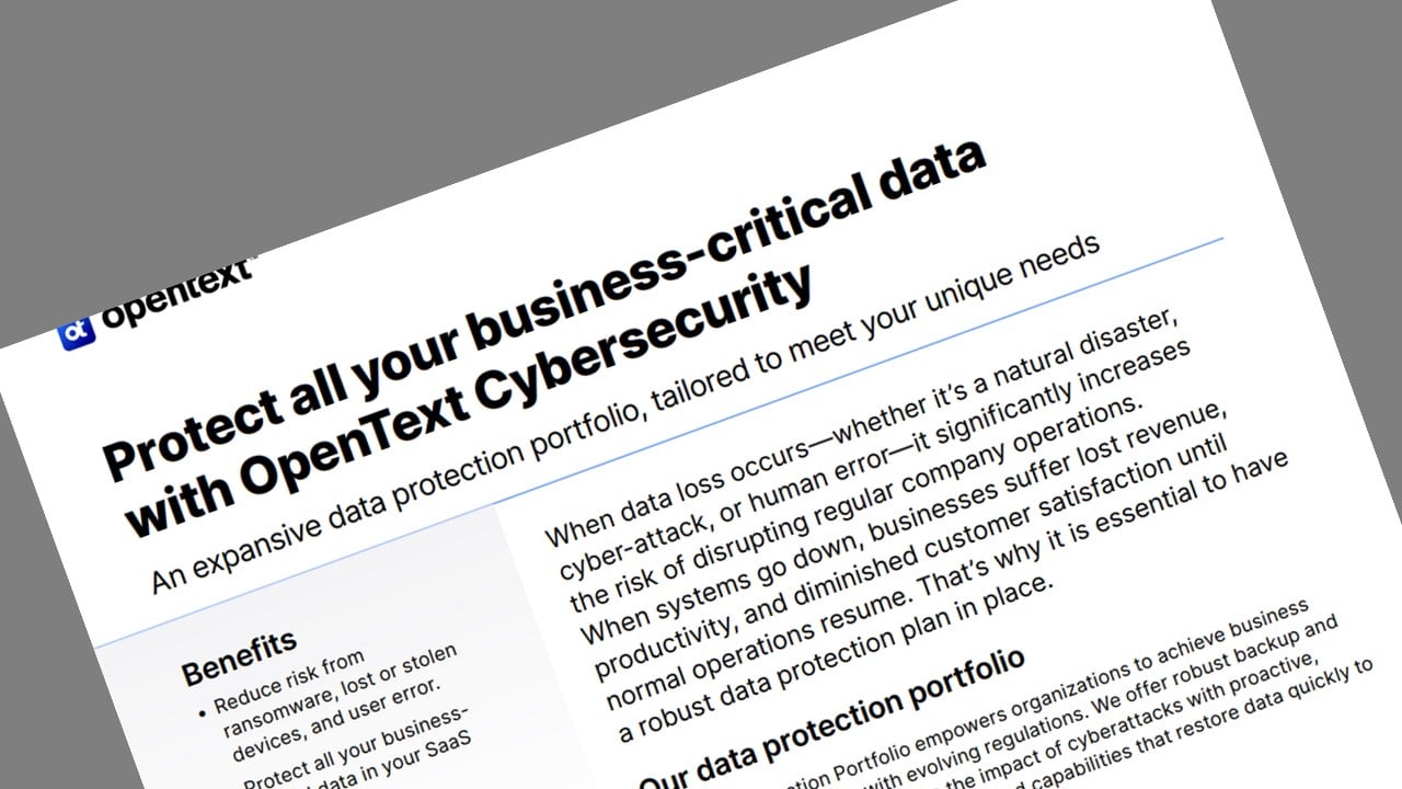 Protect all your business-critical data with OpenText Cybersecurity