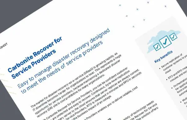 Carbonite Recover for Service Providers | Datasheet