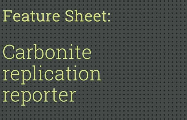 Carbonite Replication Reporter datasheet