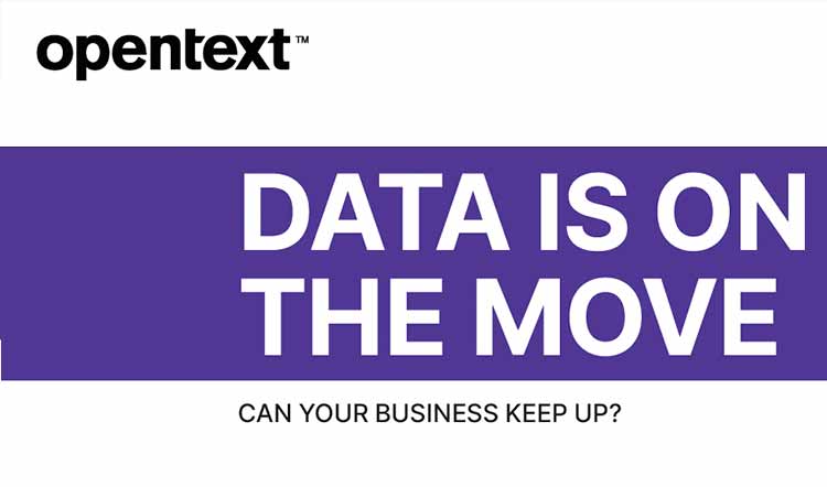 Infographic titled Data is on the Move