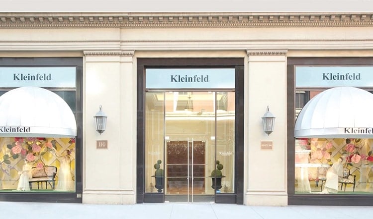 Bridal shop storefront