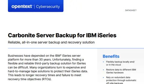 Carbonite Backup for IBM iSeries