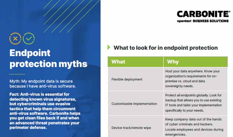 White Paper / eBook | Carbonite Endpoint Protection Myths