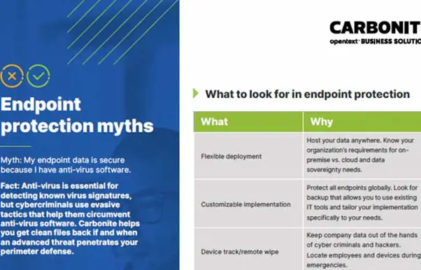White Paper / eBook | Carbonite Endpoint Protection Myths
